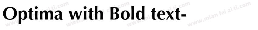 Optima with Bold text字体转换